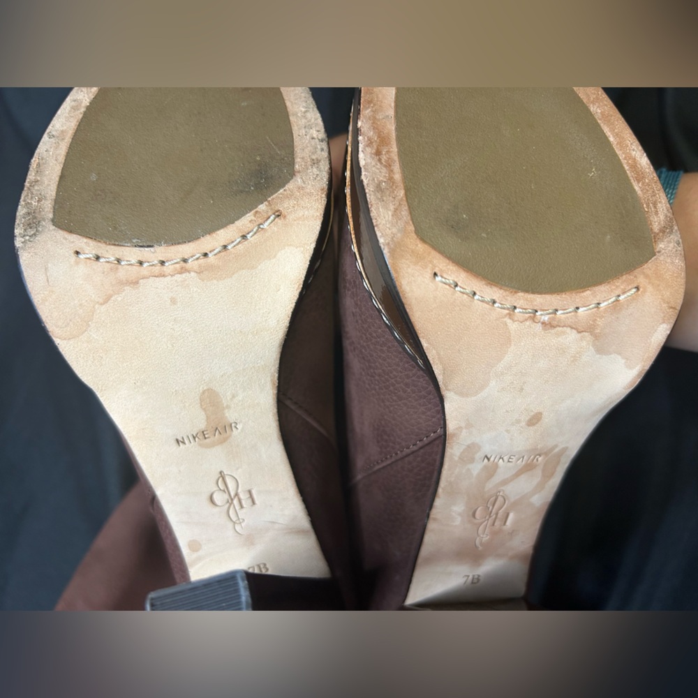 COLE HAAN Soft Leather Slouch Pull On Knee High Boots- Chesnut Brown Size 7B - Picture 8 of 8